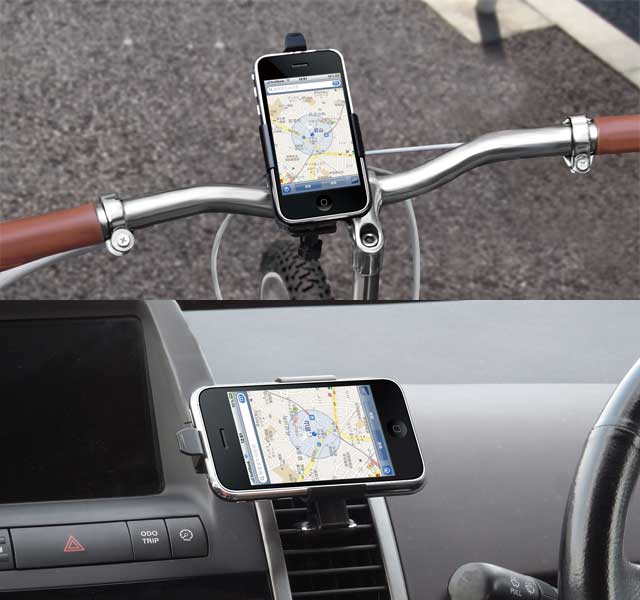 フォーカル 自転車用と自動車用のiPhoneマウンタ発売